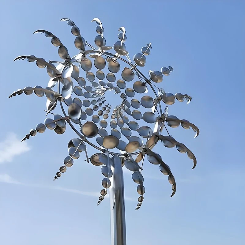 Stainless hlau Kinetic Cua Sculpture